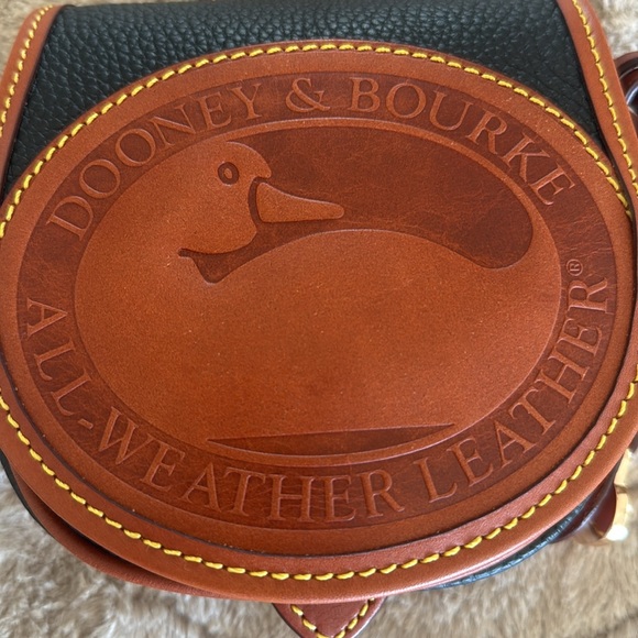 Dooney & Bourke Black and Tan Leather Crossbody - Picture 6 of 6